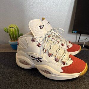 reebok iverson question mid red // size 8.5